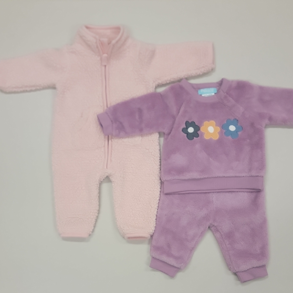 Carter's Pink and Purple Floral Kids Footies